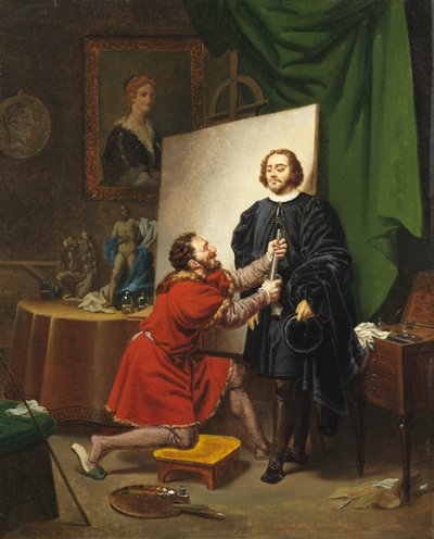 Pietro Aretino in the Studio of Tintoretto by Pierre Nolasque Bergeret